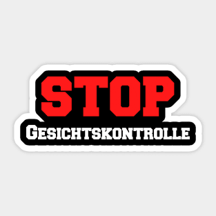 STOP Gesichtskontrolle Witzig Spruch Trend Sticker